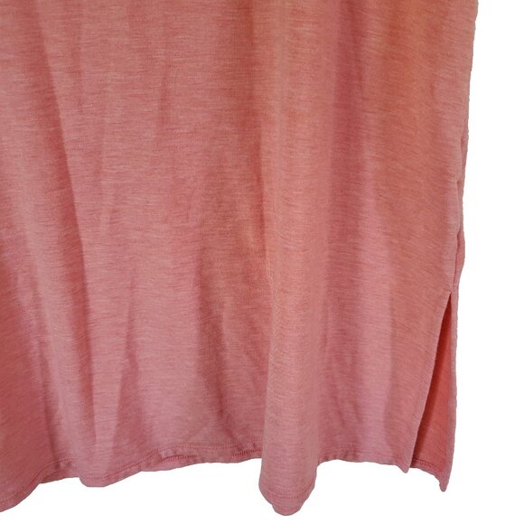 Garnet Hill Womens Mock Neck Tunic Top Sz M Coral Minimalist Capsule Casual Chic - Picture 4 of 12